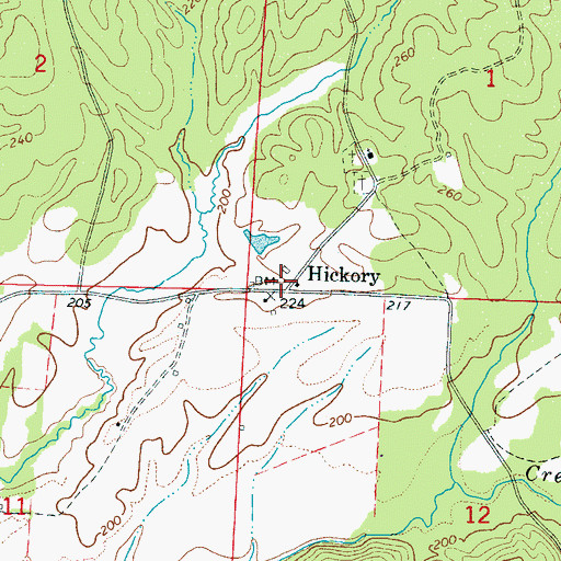 Topographic Map of Hickory, AL