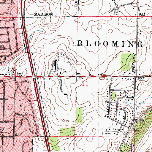 Topographic Map of Estes School, WI