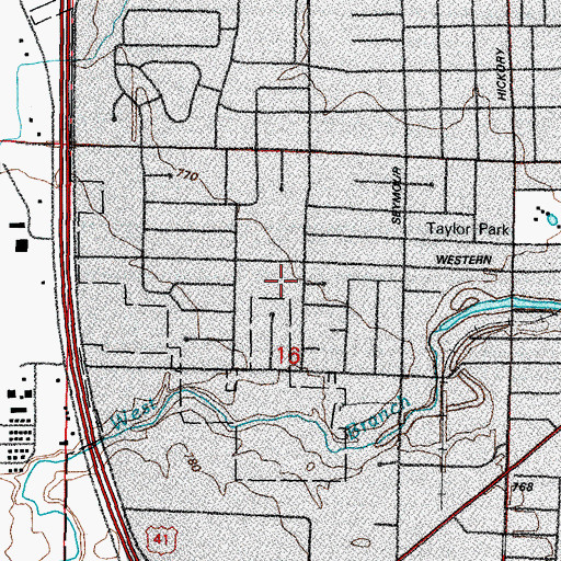 Topographic Map of Evans Elementary School, WI