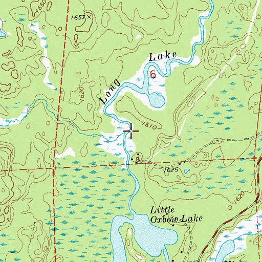 Topographic Map of Evelyn Creek, WI