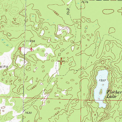 Topographic Map of Evergreen Cemetery, WI