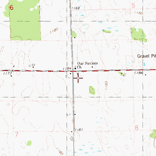 Topographic Map of Fadness School, WI