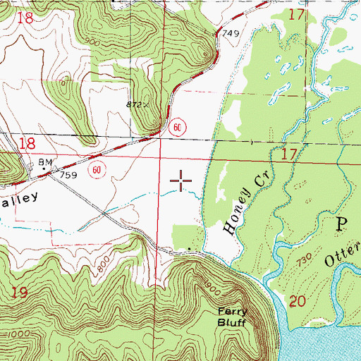 Topographic Map of Fair Valley, WI