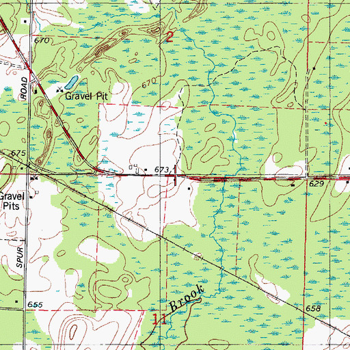 Topographic Map of Fairmont School (historical), WI