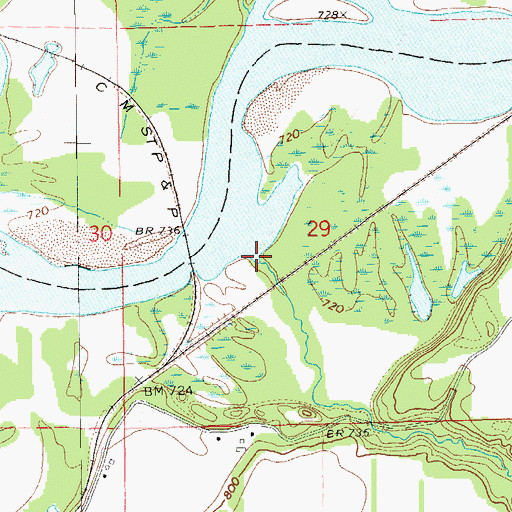 Topographic Map of Fall Creek, WI