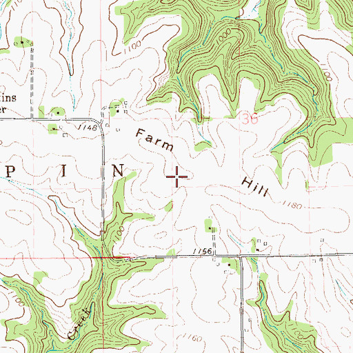 Topographic Map of Farm Hill, WI