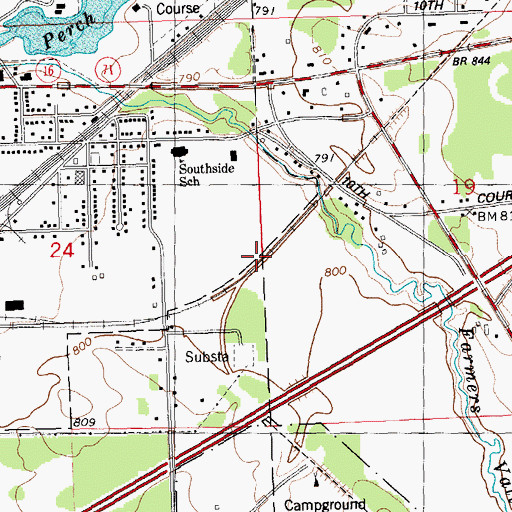 Topographic Map of Farmers Valley, WI