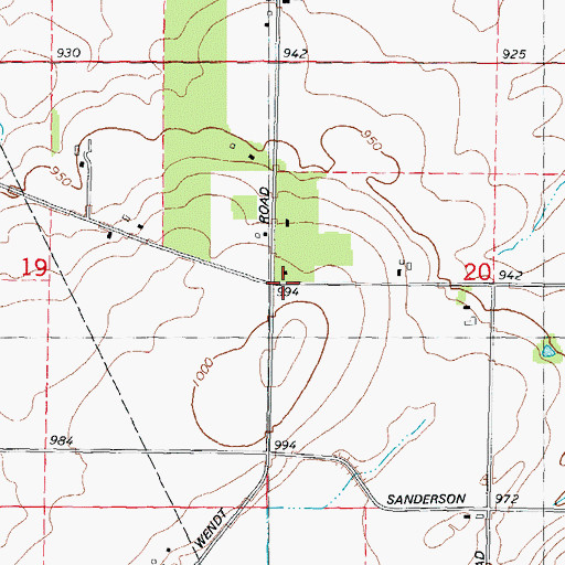 Topographic Map of Feelyater School (historical), WI