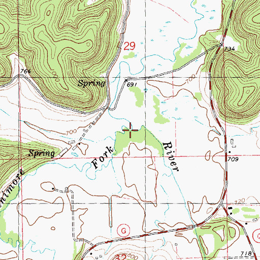 Topographic Map of Fennimore Fork, WI