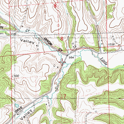 Topographic Map of Finucan Valley, WI