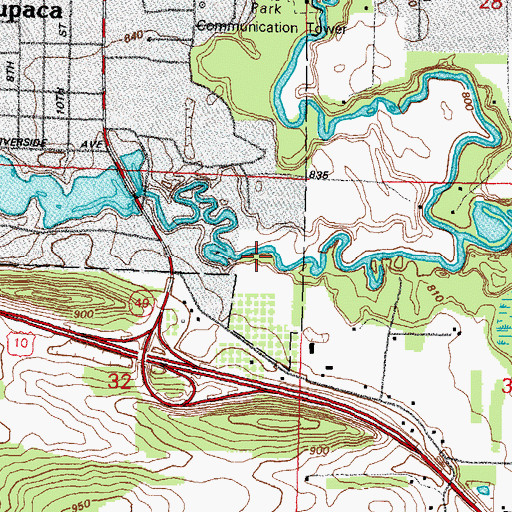 Topographic Map of First Baptist Church, WI