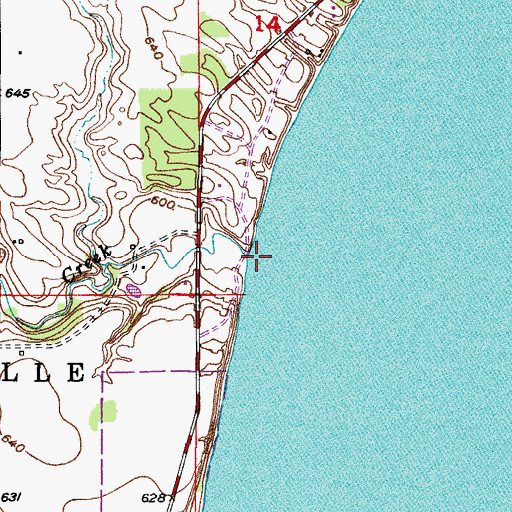 Topographic Map of Fischer Creek, WI
