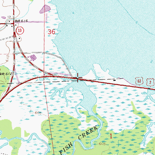 Topographic Map of Fish Creek, WI