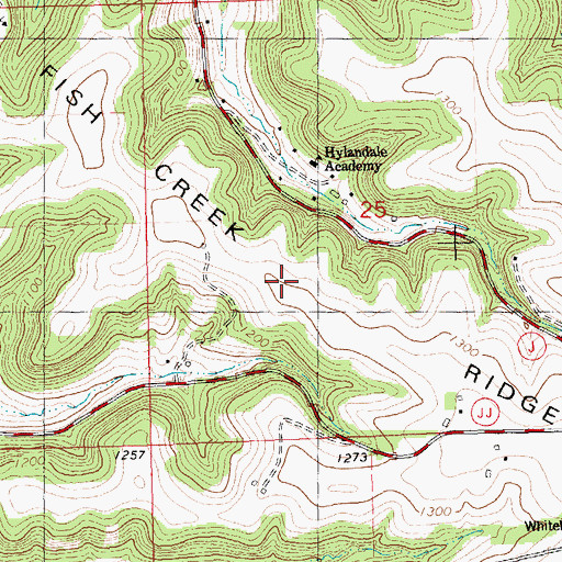 Topographic Map of Fish Creek Ridge, WI