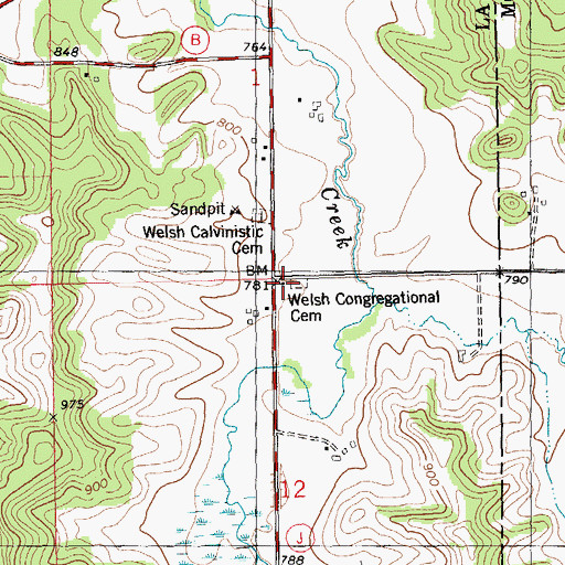 Topographic Map of Fish Creek School, WI