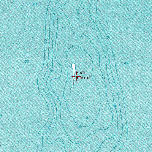 Topographic Map of Fish Island, WI