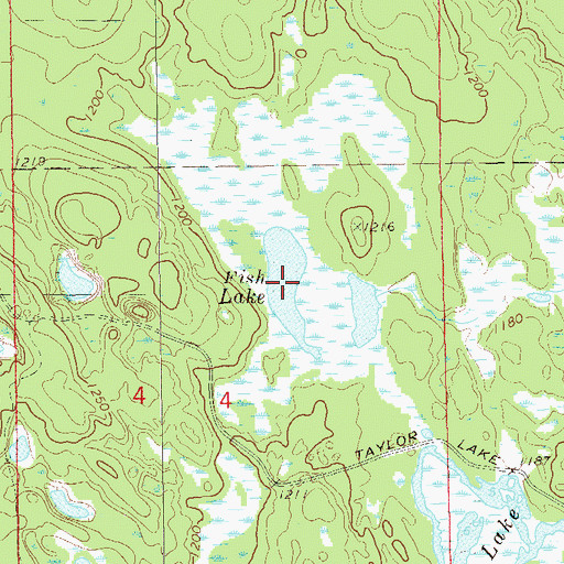 Topographic Map of Fish Lake, WI