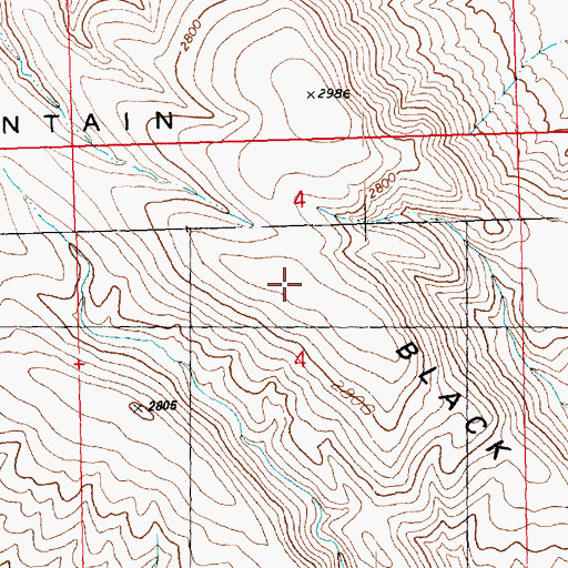 Topographic Map of Black Mountain, AZ