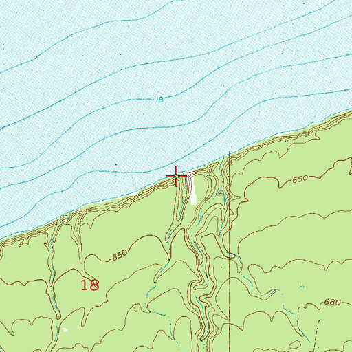 Topographic Map of Fisher Creek, WI