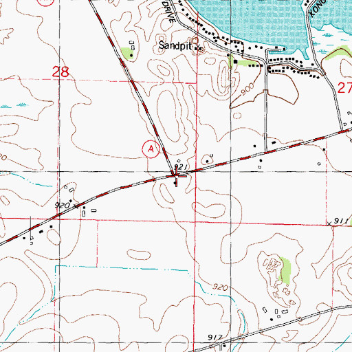 Topographic Map of Fisher School, WI
