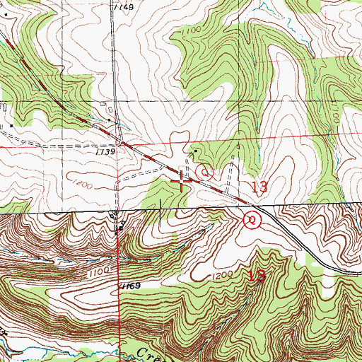 Topographic Map of Five Point School, WI