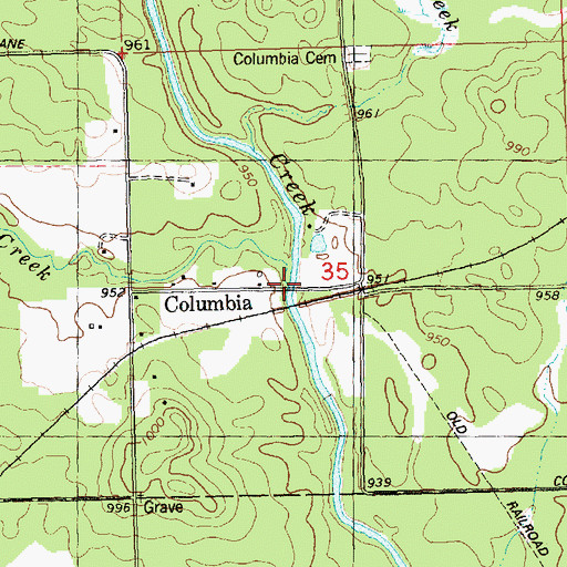 Topographic Map of Fivemile Creek, WI