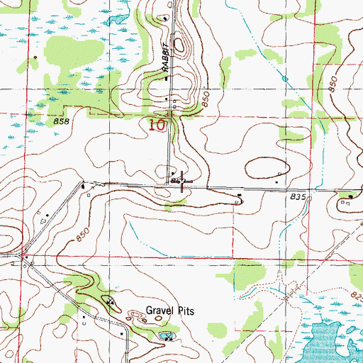 Topographic Map of Foote School (historical), WI