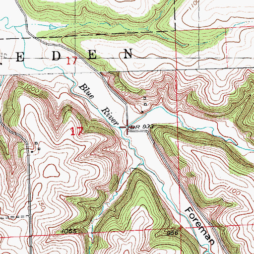 Topographic Map of Foreman Hollow, WI