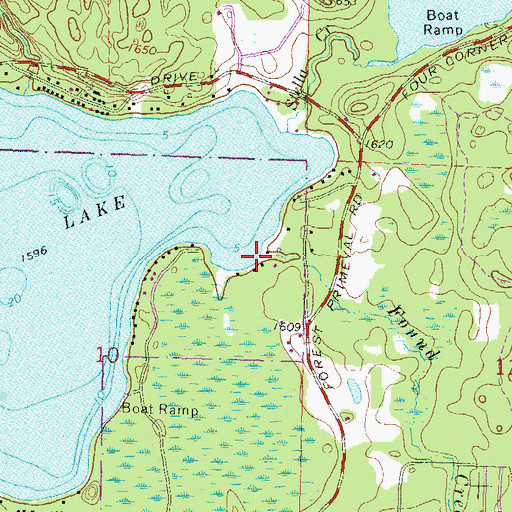 Topographic Map of Found Creek, WI