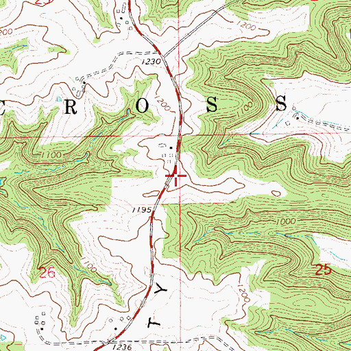 Topographic Map of Fountain City Ridge, WI