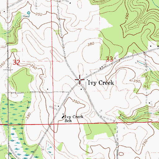 Topographic Map of Ivy Creek, AL