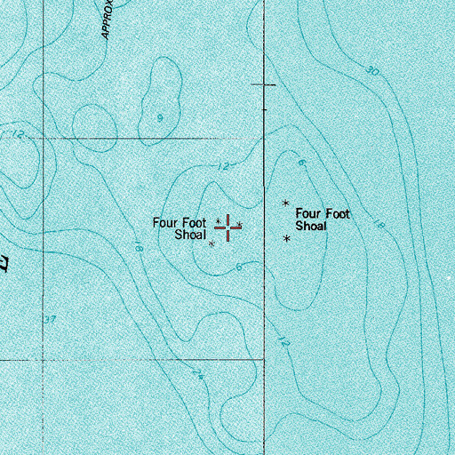 Topographic Map of Four Foot Shoal, WI