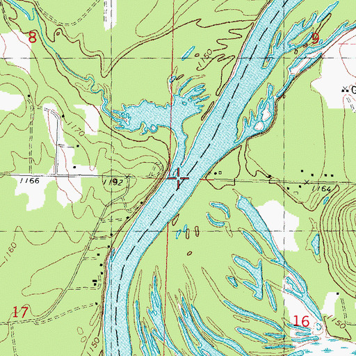 Topographic Map of Fourmile Creek, WI