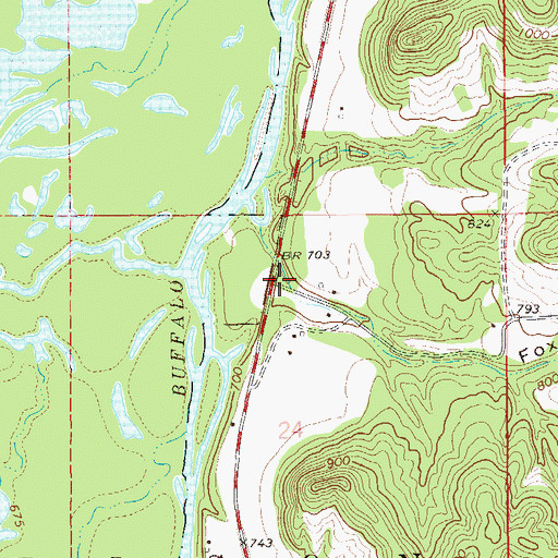 Topographic Map of Fox Coulee, WI