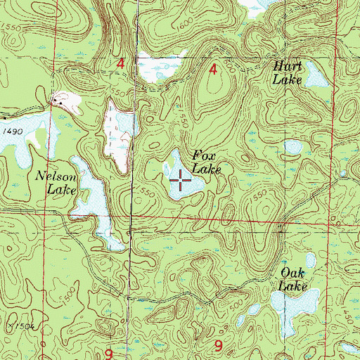 Topographic Map of Fox Lake, WI