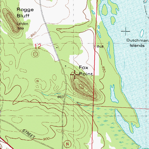 Topographic Map of Fox Point, WI
