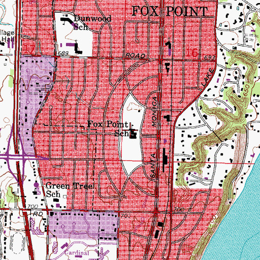 Topographic Map of Stormonth Elementary School, WI