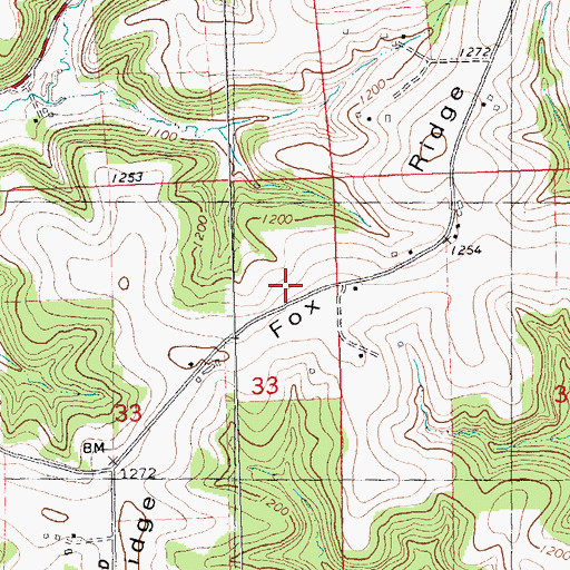 Topographic Map of Fox Ridge, WI