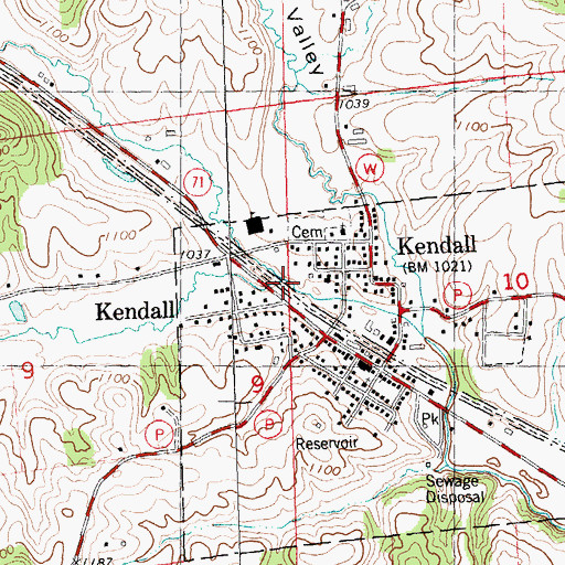 Topographic Map of Lydon Valley Creek, WI