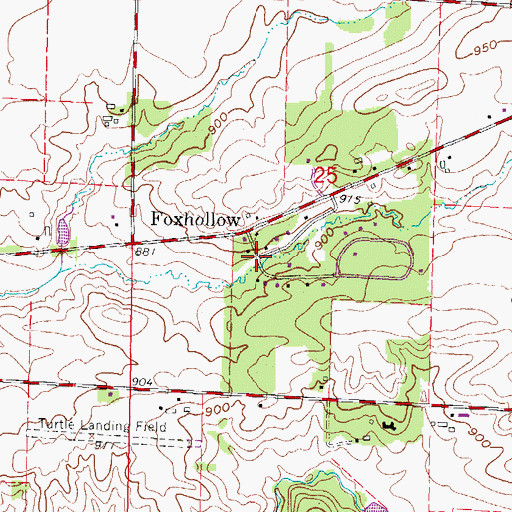 Topographic Map of Foxhollow, WI