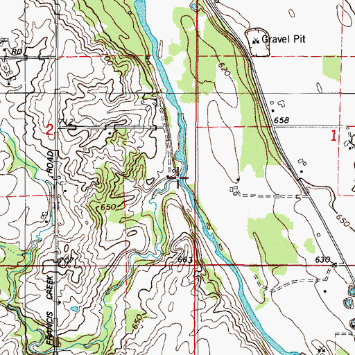 Topographic Map of Francis Creek, WI