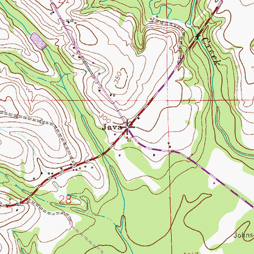 Topographic Map of Java, AL