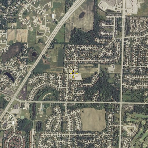 Aerial/Satellite Image of Ben Franklin Elementary School, WI