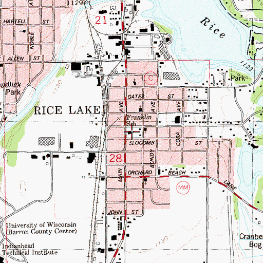 Topographic Map of Franklin Elementary School, WI