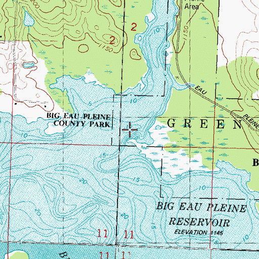 Topographic Map of Freeman Creek, WI