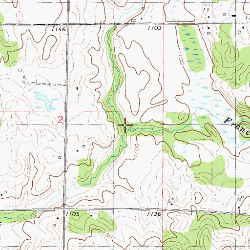 Topographic Map of French Creek, WI