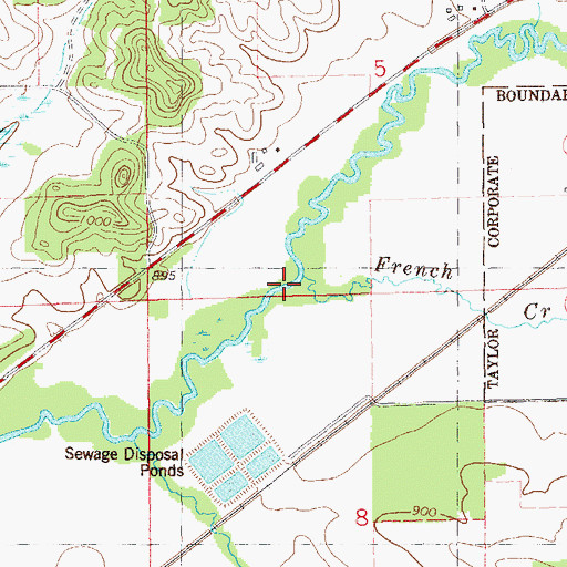 Topographic Map of French Creek, WI