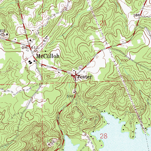 Topographic Map of Jester, AL