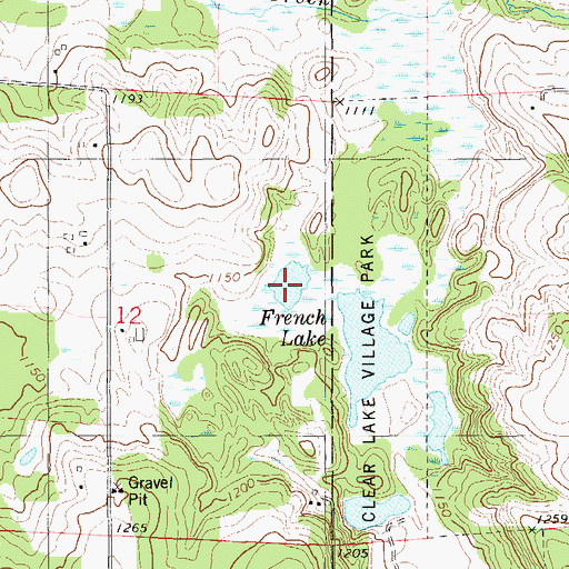 Topographic Map of French Lake, WI