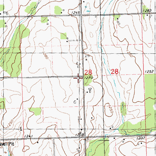 Topographic Map of Frenchtown School, WI